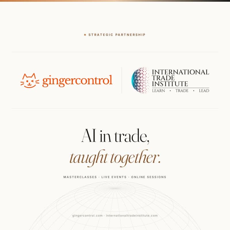 策略合作卡:GingerControl 和 International Trade Institute,一起教 AI 在貿易上的應用